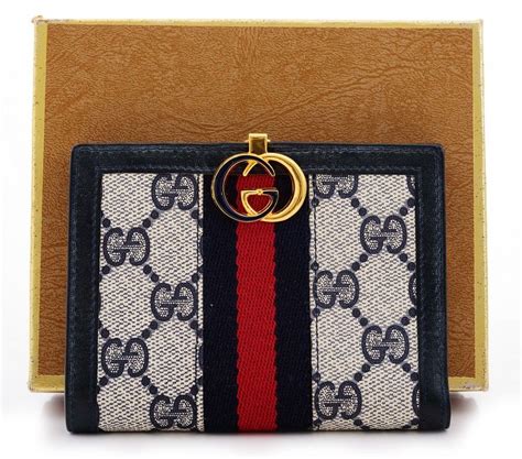 gucci navy wallet|Gucci original wallets.